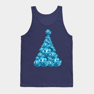 Boogie Blue Disco Ball Christmas Tree Tank Top